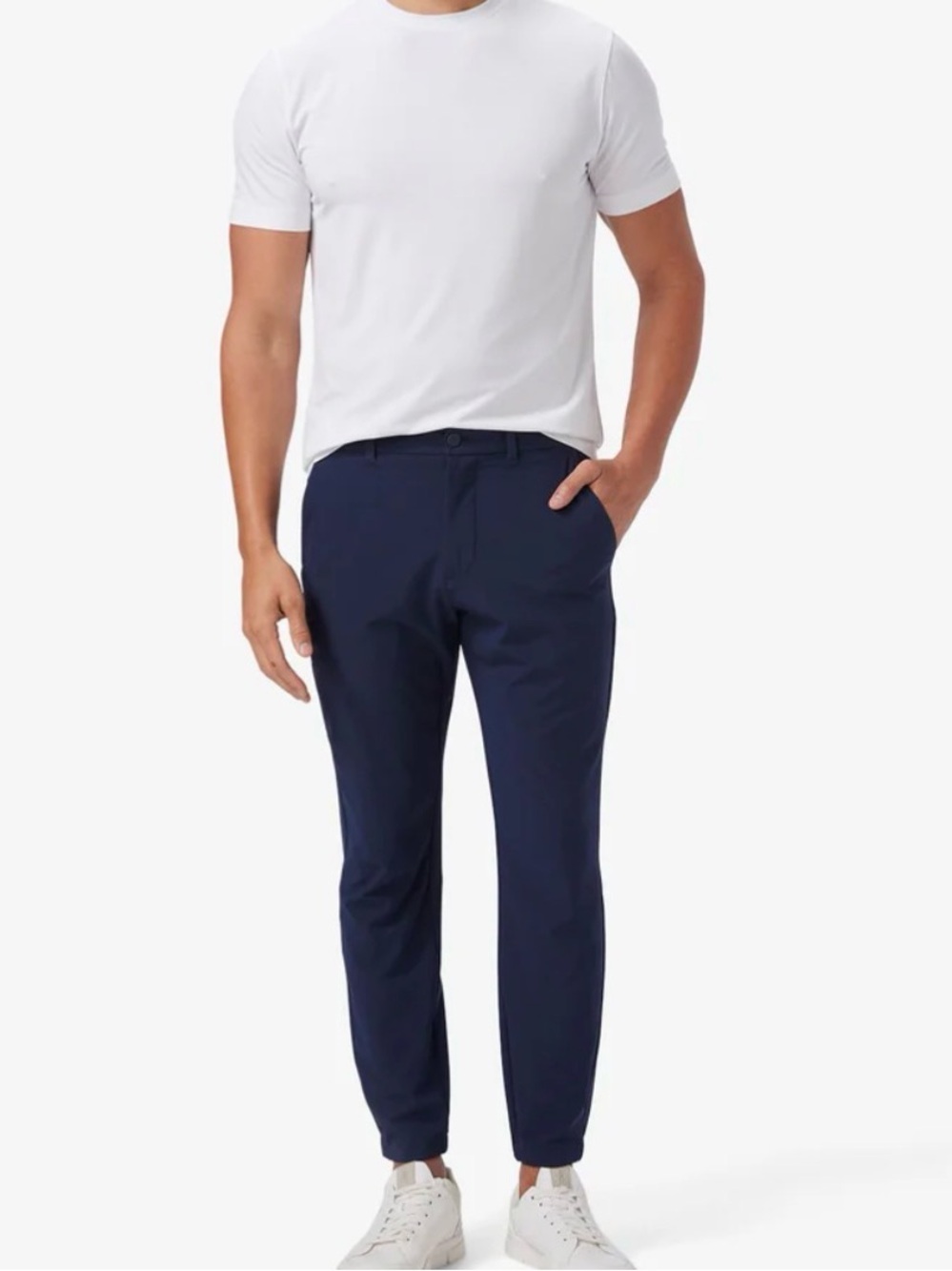 Mizzen Main Helmsman Navy Flat Front Performance Jogger Pants